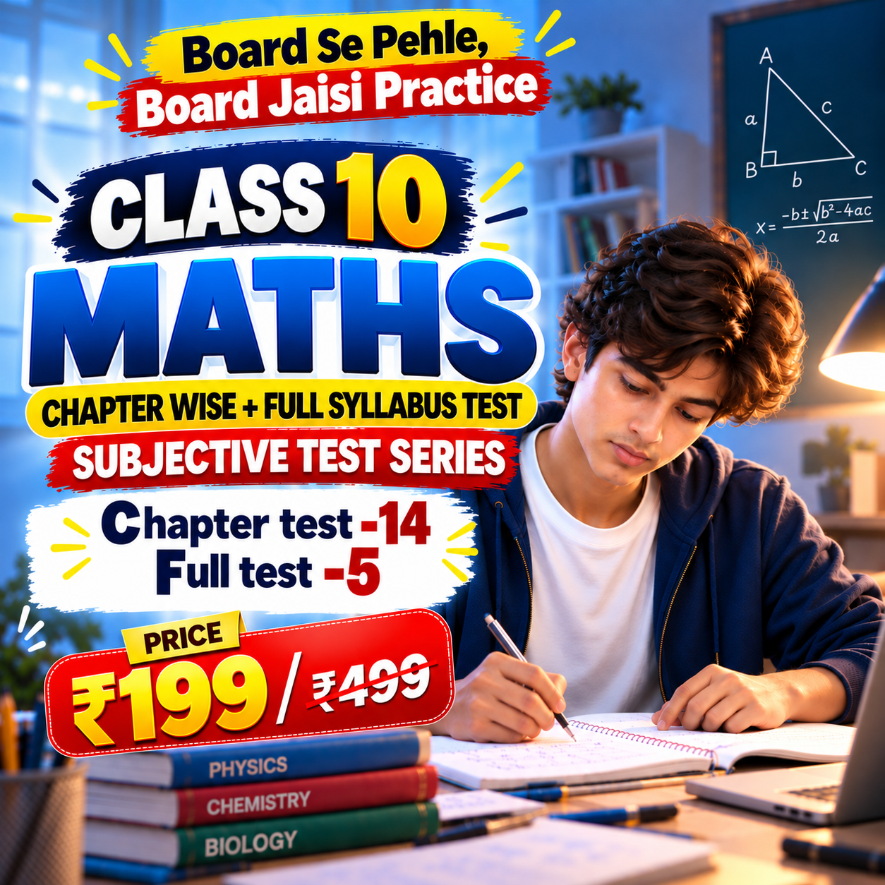Class 10 Maths Chapter-Wise + Full Syllabus Subjective Test Series 2026-27