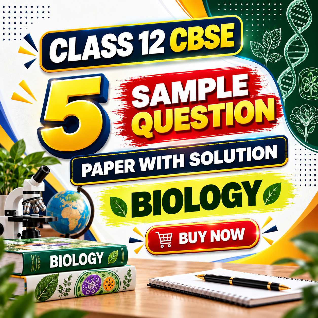 Board Exam Special: CBSE Class 12 Biology 5 Mock Tests with Solutions 2027